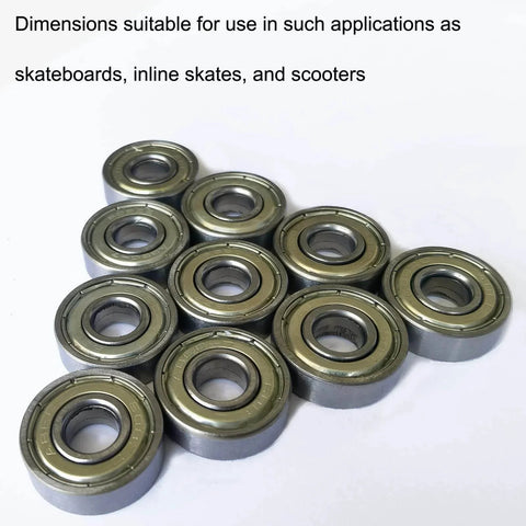24 PCS 608-ZZ Ball Bearing - Double Metal Sealed Shielded Miniature Deep Groove Bearings for Furniture Wheel, Skateboards, Inline Skates.