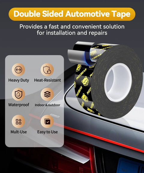 Heavy Duty Double Sided Tape Heat Resistant And Waterproof For Indoor Outdoor Use Automotive Mounting Foam Tape Removable No Residue