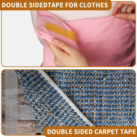 Heavy Duty Double Sided Fabric Tape 1 Inch By 33 Feet Sticky As Heck Carpet And Rug Tape for clothes and carpets application