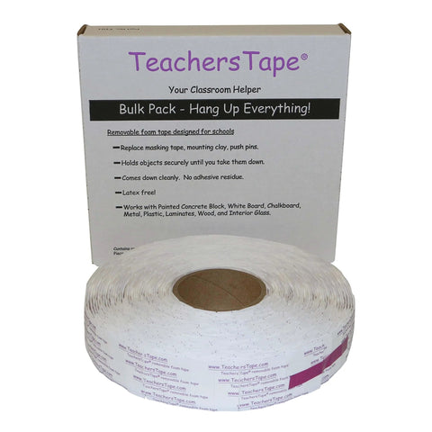Bulk Pack Double Sided Removable Foam Tape for Wall Mounting 2000 Pieces Per Roll Easy Peel Adhesive Great for Laminates Metal Plastics