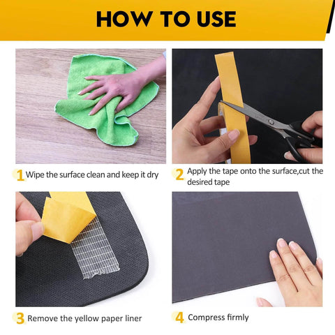 Step-by-step guide on using 2 Packs Heavy Duty Double Sided Mesh Tape 66 Feet Set Featuring 2 Inch And 1 Inch Gauze Fiberglass Tape Adhesive