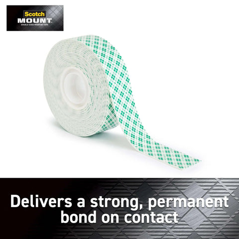 Indoor Double Sided Mounting Tape With Industrial Strength Adhesive For Painted Drywall Holds Up To 15 Pounds 1 Inch x 125 Inch