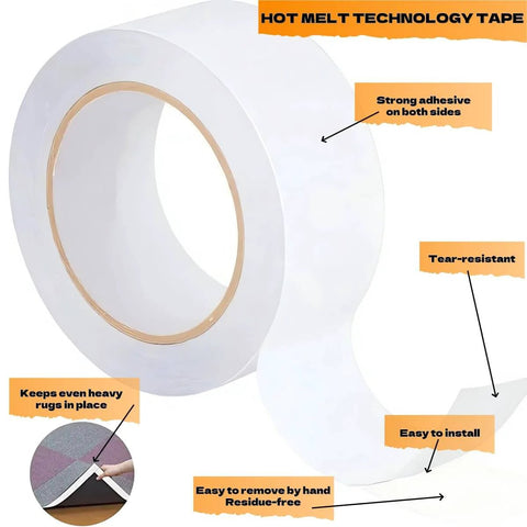 2 Inch By 40 Yards Double Sided Tape For Crafts And Scrapbooking Clear Strong Adhesive With Easy Tear Paper Backing Heavy Duty Sticky For Gift Boxes Card Making Posters DIY Projects Arts And Crafts No Mess No Fuss One Roll