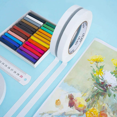 Double Sided Tape Half Inch By Forty Yards Four Rolls Sticky Adhesive For Arts And Crafts Office And School Supplies Translucent Thin