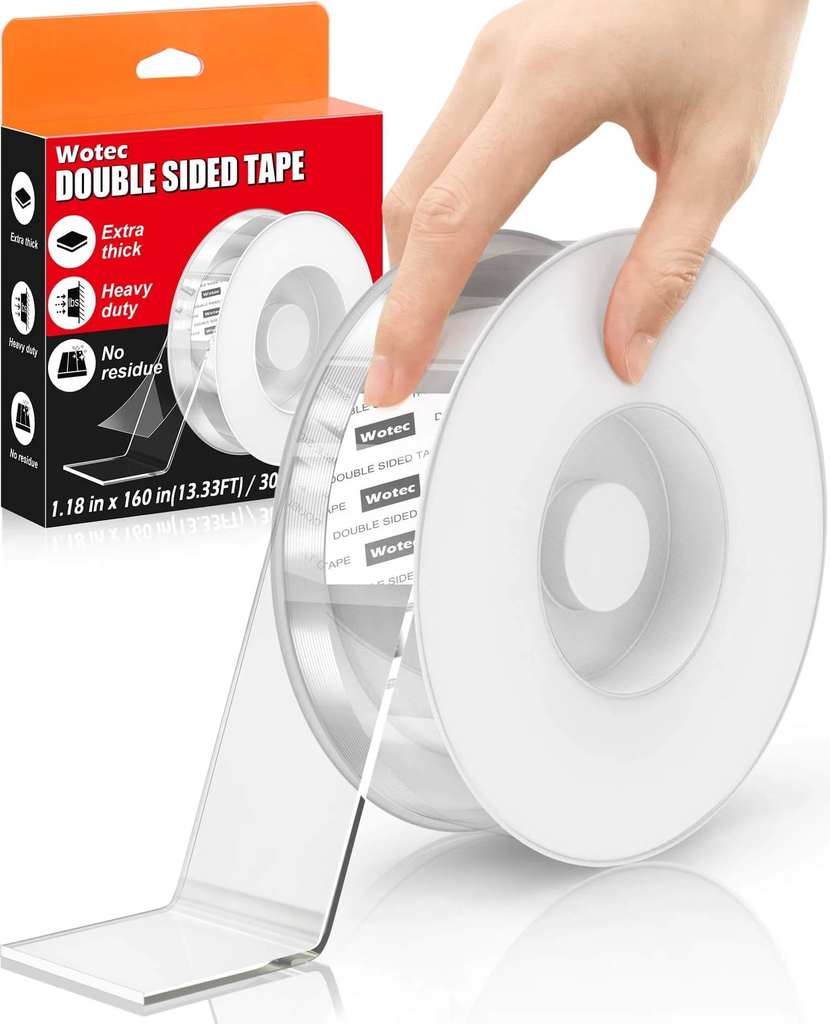 Double Side Extra Large Double Sided Tape Heavy Duty Removable 1.1...