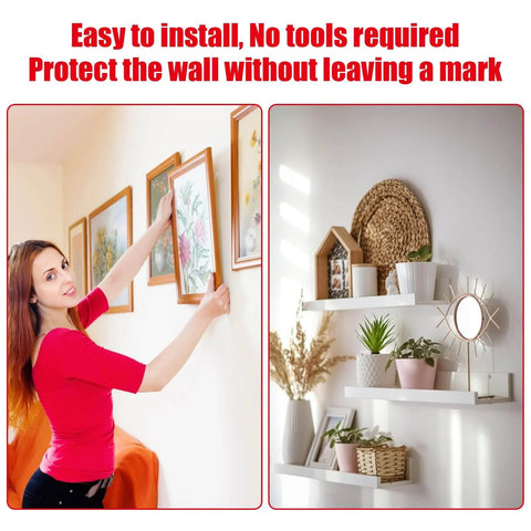 Person using Heavy Duty Double Sided Tape Waterproof Foam Mounting Tape to hang picture on wall