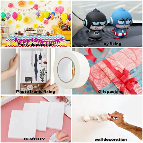 2 Inch By 40 Yards Double Sided Tape For Crafts And Scrapbooking Clear Strong Adhesive With Easy Tear Paper Backing in use for crafts.