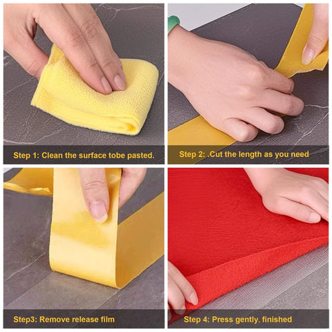 Steps to apply Ultra Thin Heavy Duty Double Sided Tape 2 Inch By 66 Feet Clear Mounting Tape For Walls Woodworking Crafts
