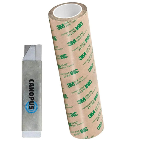 Double Sided Transfer Sheet 468MP Adhesive Tape For 3D Printing Build Plates Bonding PEI Sheets And Other Print Surfaces Built To Stick Dual Sided Adhesive 12 In By 5 Yd Roll For Easy Mounting And Attaching next to packaging box