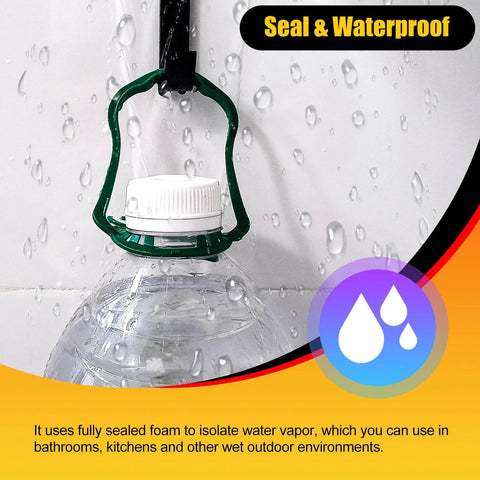 Waterproof heavy-duty foam tape holding a water bottle, showcasing 1-Inch Wide Double Sided Foam Tape For Outdoor Use Waterproof Heavy-Duty Mounting