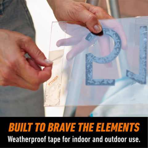 Crystal Clear Double Sided Mounting Tape Weatherproof 1 Inch By 60 Inch Holds Up To 15 Lbs For Window Hanging And Indoor Outdoor Use Permanently Clear Adhesive That Never Yellow Over Time being used on decorative glass panel