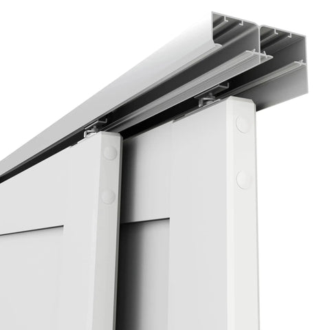 Bypass Sliding Door Track Roller Kit For Wardrobe And Closet Doors, Roller Hardware With Screws, Smooth Quiet Operation, Supports Up To 150 Lbs Per Panel, For Door Thickness One And Three Eighths To One And Three Quarters Inches, Rust Resistant Wheel close-up