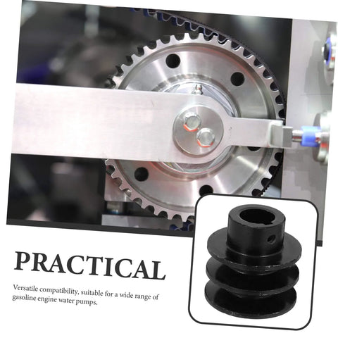 Sturdy Type Double Slot Pulley Gas Engine Groove V-belt Sheave Replacement Belt Pulley Wheel shown in engine setup