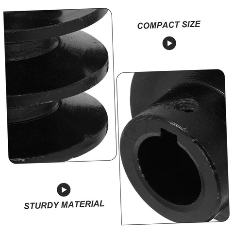 Close-up of Sturdy Type Double Slot Pulley Gas Engine Groove V-belt Sheave Replacement Belt Pulley Wheel for Easy Mounting