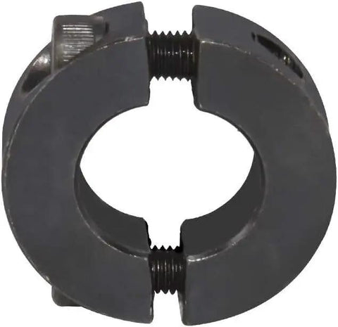 Double Split Shaft Collar With One Quarter Inch Bore Black Oxide Finish Two Piece Set Screw Carbon Steel Industrial Shaft Support