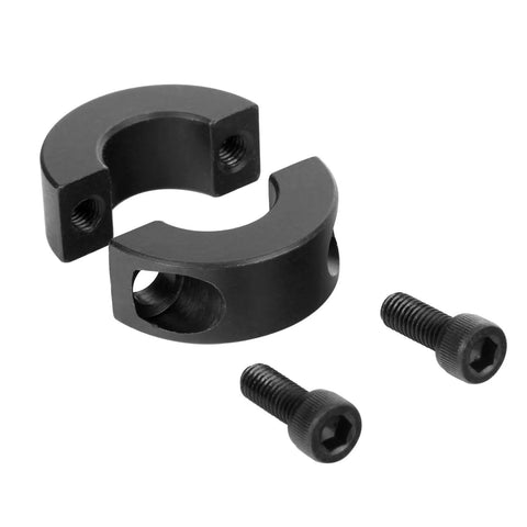 (4-Pack) Shaft Collar 1" Bore, 1045 Steel Double Split Clamp-On Shaft Collars Style, with M4 Set Screws shown separately
