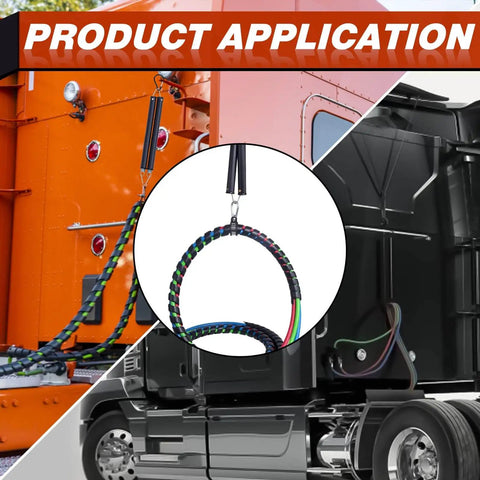 16 Inch Double Tender Spring Kit With Trailer Hose Holder And Heavy Duty Air Lines Holder For Semi Trucks Trailers And Tractors