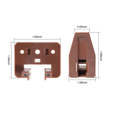 10 Piece Drawer Slide Track Guides for Center Mount Drawers Perfect For Dressers Nightstands and Chests dimensions displayed