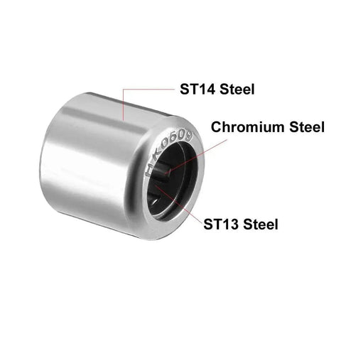Drawn Cup Needle Roller Bearing Set Open End 5mm Bore 9mm Outer Diameter 9mm Width Pack Of 10 Heavy Duty High Load Capacity Low Cross Section