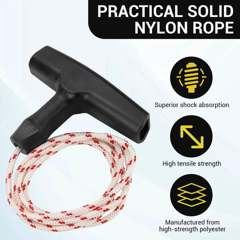 2 Sets Drawstring Ladder Rope With Pull Down Attachment for Access Doors and Garage Openings, featuring solid nylon rope and handle