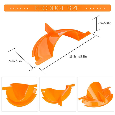 Orange drip-free oil filter funnel from the Oil Change Kit For Harleys And Big Twins with dimensions 13.5x7cm.