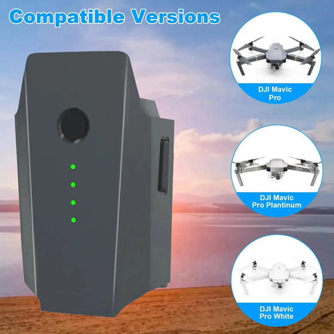 Two Pack 3830mAh 11.4V Intelligent Flight Batteries For Mavic Pro Series Including Pro, Pro Platinum, And Pro White Replacement