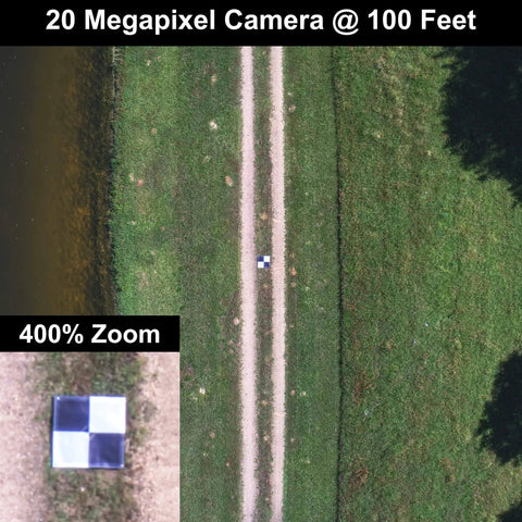 Bulls Eye 24x24 Drone Ground Control Point Targets Six Pack For Mapping And Surveying Center Passthrough visible from 100 feet
