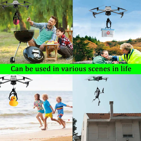 Universally Drone Airdrop System With Mechanical Claw Payload Release For DJI Mini And Mavic Series Drones in various scenarios
