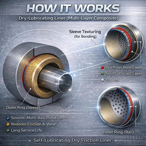 Diagram showing self-lubricating dry friction liner with layers for Oil Impregnated Sintered Bronze Sleeve Bearing Bushing For 8mm ID By 12mm OD By 10mm Length Self Lubricating 10 Pack Reduces Wear And Noise For Continuous Shaft Rotation In Machinery And Equipment