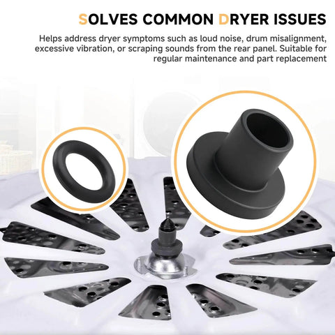 Rear Drum Bearing Sleeve and Retainer O-Ring Kit components on dryer assembly