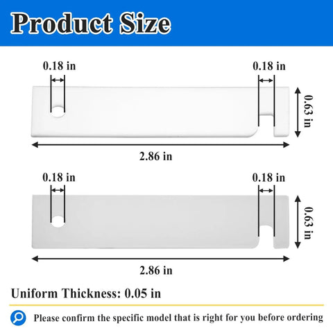 Measurement diagram for Replacement Drum Bearing Slide Kit For Clothes Dryers With Teflon And Nylon Glides