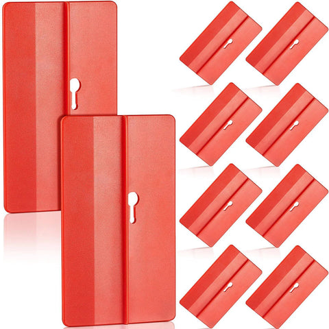 10 Pcs Drywall Fitting Tool Supports the Board in Place While Installing Drywall Holder, red plastic, front and side view