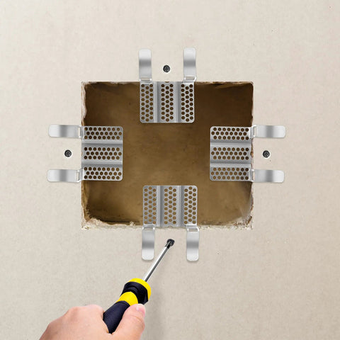12 Pack Drywall Repair Clips 1/2 Inch Stainless Steel Patch Clips With 24 Screws for damaged walls DIY quick fix and heavy duty patch installed