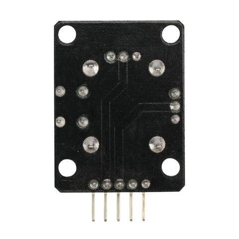 Back view of Six Dual Axis XY Joystick Modules KY 023 Compatible With Arduino Raspberry Pi With Five Pin Connector for VRx, VRy, SW signals.