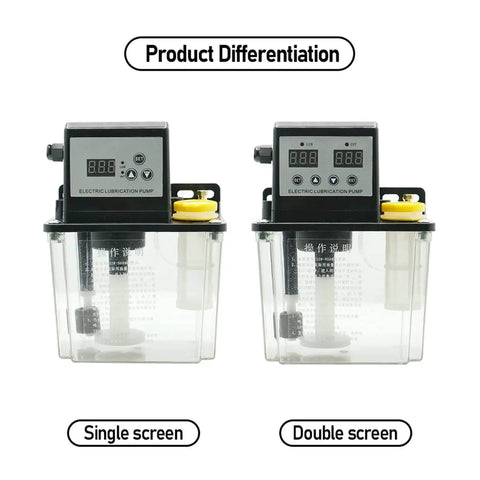 No-Fuss Automatic Lubrication Pump System with 1L or 2L tank and single or double screen for industrial machinery maintenance