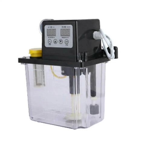 Dual Digital Display Automatic Oil Lubrication Pump For CNC Engraving Router Machines, 110V 2L Oiler With Visual Oil Level Gauge