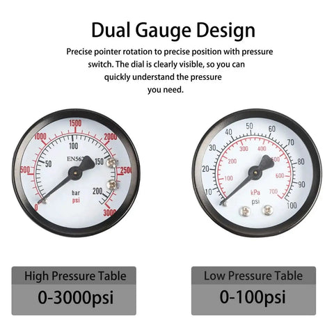 Draft Beer Nitrogen Regulator For Homebrew Keg Setup With Dual Gauges showing 0-3000psi and 0-100psi pressure ranges.