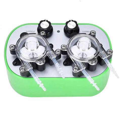 Peristaltic Pump,Pump 100-240V G728-2 Peristaltic Pump Automatic Mini Self-Priming Pump Double Pump Heads top view