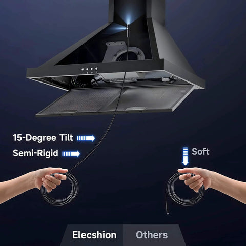 [Dual-Lens] Endoscope Camera with Light, 1920P HD Borescope, semi-rigid cord demonstrating flexibility in appliance inspection