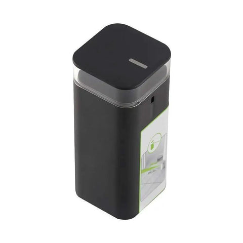Dual Mode Virtual Wall Barrier For Roomba 6 7 8 9 Series Compact Low Profile Unit powered by two AA batteries, side view.