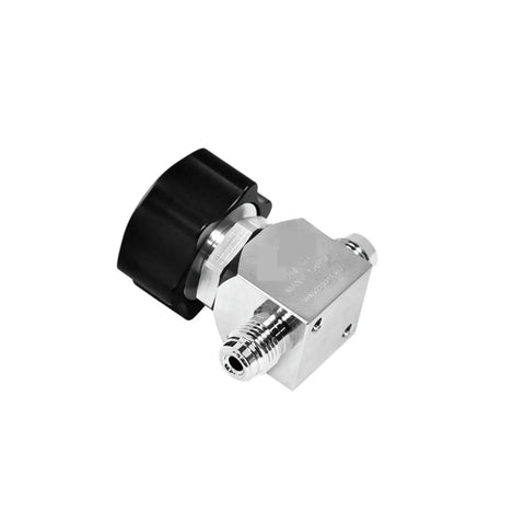 Low Pressure Diaphragm Check Valve Half Inch And Quarter Inch High Purity Manual Valve With ABS Body And Nitrile Seal, side view