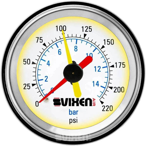 Gauge from Three Eighth Inch NPT Air Ride Suspension High Flow Air Valves and Solenoids Kit for Four Corner Systems With 210 PSI Dual White Gauges
