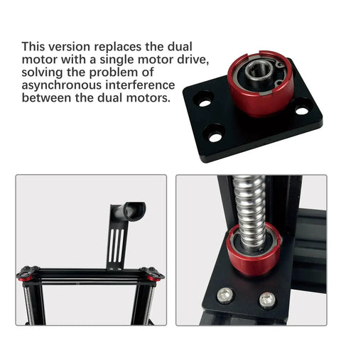 Dual Z Axis Ball Screw SFU1204 Upgrade Kit for Ender 3 series, close-up of ball nut and CNC metal accessories