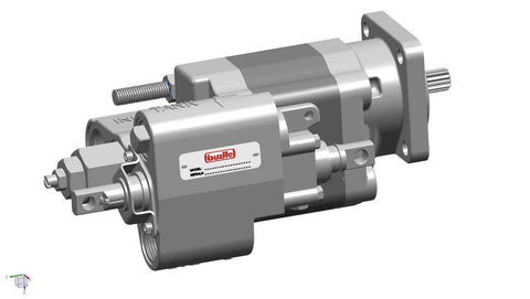 Buzile Dump Pump BC102-25LMS Replacement C102D-25-1 side view cast iron housing with visible gear details and shaft