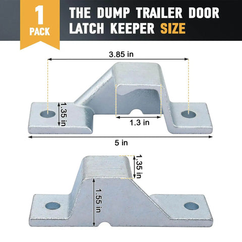 Dump Trailer Door Latch Keeper Replacement Kit Top Left Cam Bar Lock Bottom Right for Cargo Cam Bar Rear or Side Doors Universal Fit