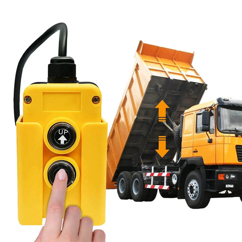 4 Wire Double Acting Dump Trailer Remote Control Switch For 12V DC Hydraulic Power Unit Up And Down Controller with dump truck