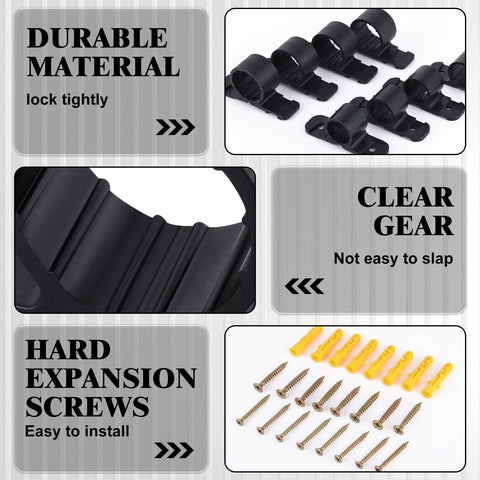 Amazon 50-pack black pipe clamps for 1/2 in PEX/Copper/CPVC pipes with screws; includes yellow wall anchors