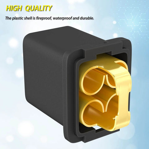 JCASE Fuse Box Kit component with durable, waterproof, fireproof plastic shell showing gold contacts and protective case
