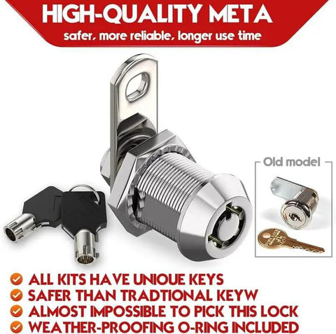 Six Pack Cam Lock Set With Keys For Toolbox Cabinet Mailbox And RV Storage Keyed Alike Durable Zinc Alloy Construction Anti Corrosion Finish