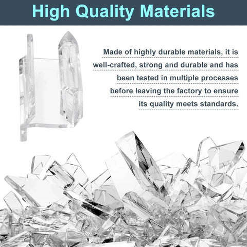 Bottom Guide For Sliding Shower Doors With 3/8 Inch Channel Fits Glass Up To 3/8 Inch Thick Top Hung Track Durable Plastic